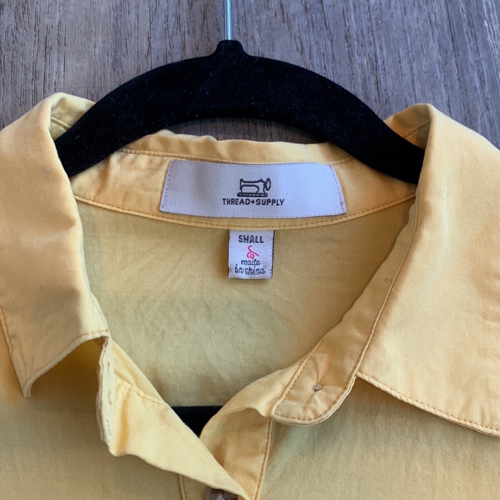 Thread And Supply Crop Button Down Top - image 3